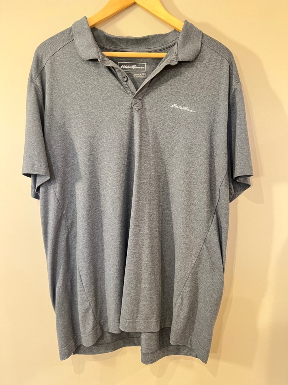 Eddie Bauer Men’s Heather Gray Short-Sleeve Polo